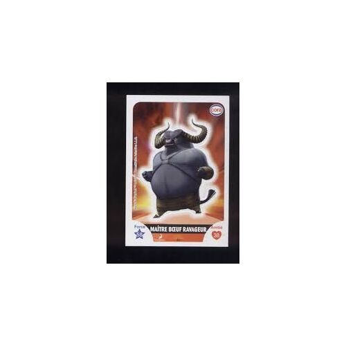 Image Sticker N°41 Maitre Boeuf Ravageur - Kung Fu Panda - Collector Cora - 2010 - 8x5,5 Cm