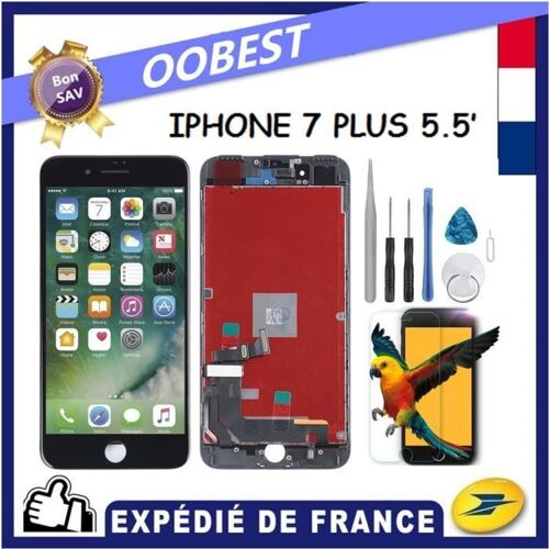 Ecran Iphone 7 Plus Noir + Film + Outils