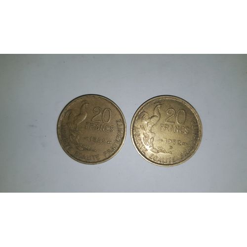 Lot De 2 Pièces De 20 Francs 1952 1952b