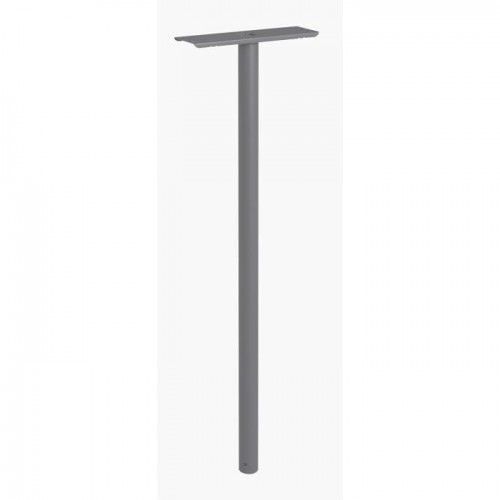 Pied pour boîte aux lettres - aluminium - gris - avec platine DECAYEUX