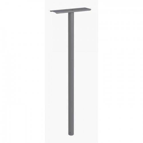 Pied pour boîte aux lettres - aluminium - gris - avec platine DECAYEUX