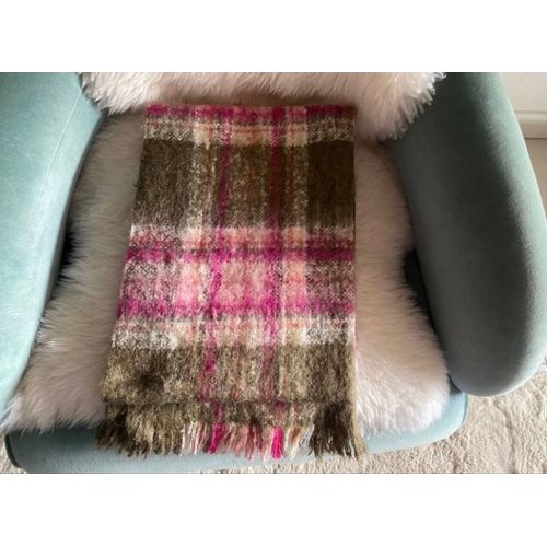 Maje, Sublime Étole/Écharpe En Mohair - Neuve- Kaki & Rose
