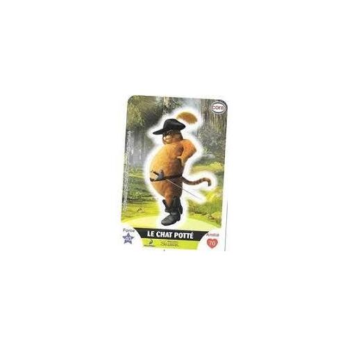 Image Sticker N°20 Le Chat Potté - Shrek - Collector Cora - 2010 - 8x5,5 Cm