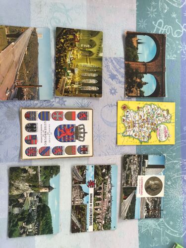 Luxembourg, 8 Cartes Postales Dont Une Création Originale Héraldiste Français Robert Louis