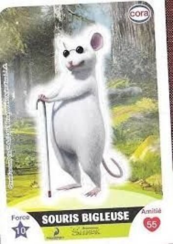 Image Sticker N°64 Souris Bigleuse - Shrek - Collector Cora - 2010 - 8x5,5 Cm