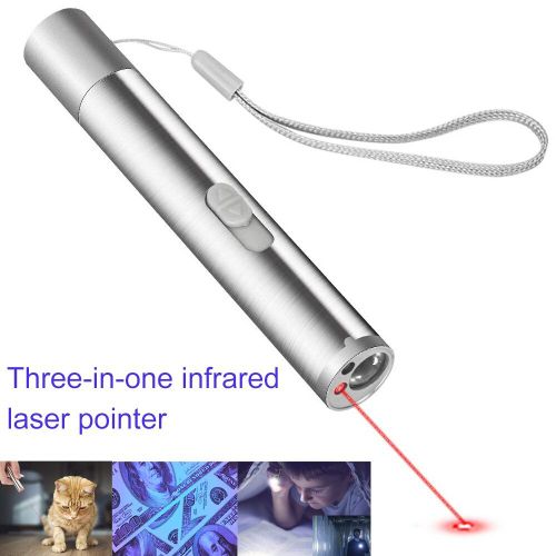 3 En 1 Rechargeable Pointeur Jouets Usb Charge Chats Commande Lumière Outils De Formation Pointeur Laser Stylo Interactif Jouet Lumière Laser Ls - Silver|M
