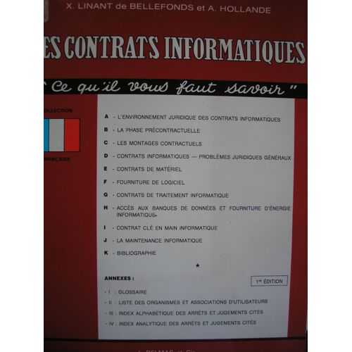 Les Contrats Informatiques