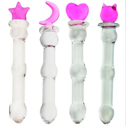 Jouet Sexuel En Verre De Lune Rose Pour Femmes, Pour Lesbiennes, Perles De Cristal, Stimulateur De Prostate, Point G, Pour Gay