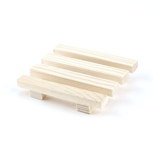 Porte-savon en bois naturel 8*7 cm, porte-plateau de rangement, plaque de douche de bain