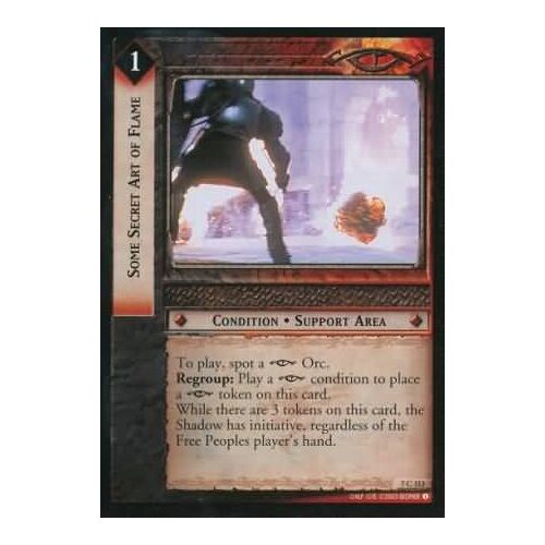 Some Secret Art Of Flame - 7c313 - The Return Of The King - Lotr Decipher