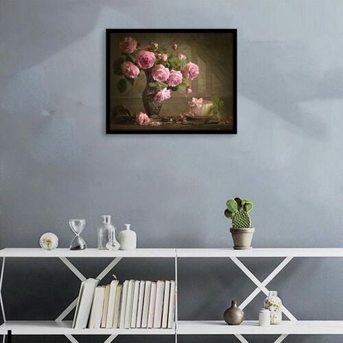 Camélia Fleur Europe Peinture À L'huile Abstraite Bricolage Peinture Numérique Par Numéros Kits Peinture Acrylique Dessin Par Numéro