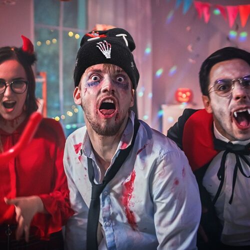 1pc Halloween Style Chapeau Pratique Chaud Halloween Beanie Tricoté Crâne Main Motif Chapeau Costume Chapeau Tricoté Chapeau Pour Usage Quotidien Ha