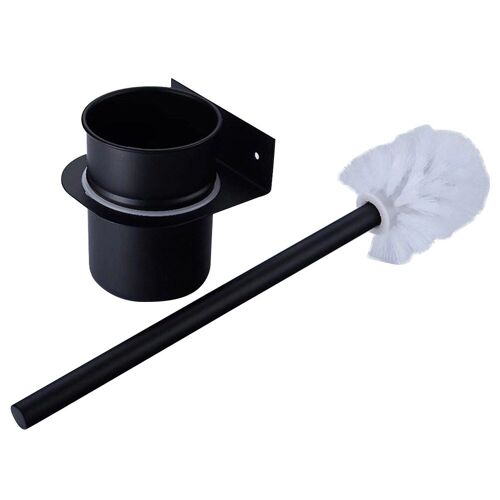 Porte-brosse de toilette Portable Brosse de toilette murale noire en acier inoxydable porte-brosse de toilette outils propres pour la maison salle de bain