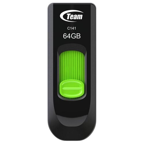 Team Group C141 lecteur USB flash 64 Go USB Type-A 2.0 Noir, Vert