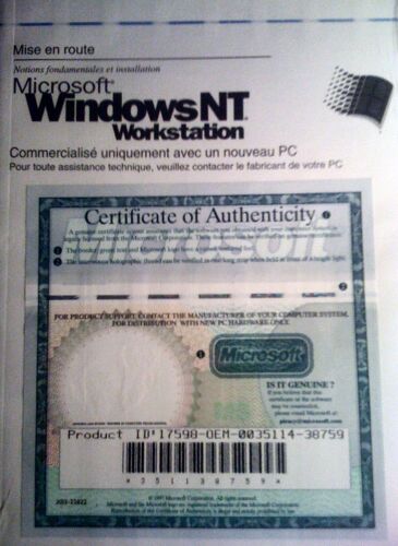 Manuel De Mise En Route Microsoft Windows Nt Workstation