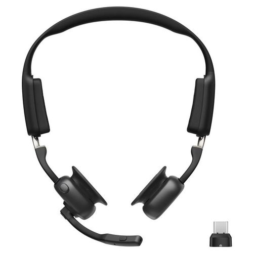SHOKZ Openmeet Casque Sans fil Crochets auriculaires Bureau/Centre d'appels USB Type-C Bluetooth Noir