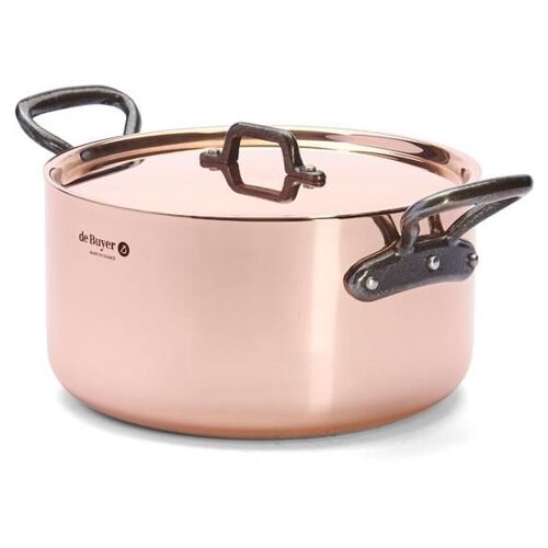 De Buyer 6466.24 Casserole À Sauce 5,4 L Rond Cuivre