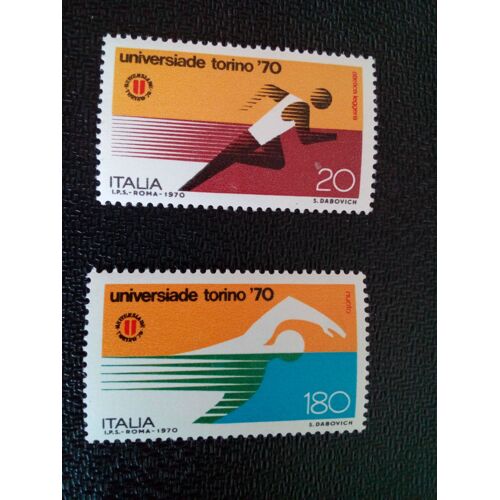 Timbre Italie Yt 1050 - 1051 Séries: Jeux Universitaires Mondiaux 1970 ( 1 010904 )
