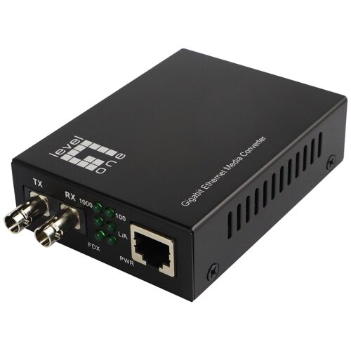 LevelOne GVT-2003 convertisseur de support réseau 1000 Mbit/s 1310 nm Monomode Noir