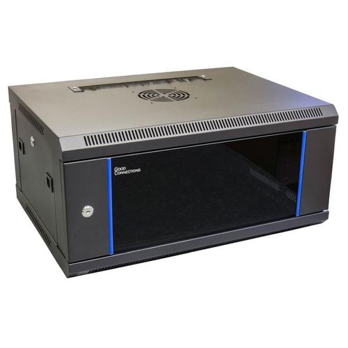 Alcasa GC-R0005 étagère 4U Rack monté sur le mur Noir, Bleu