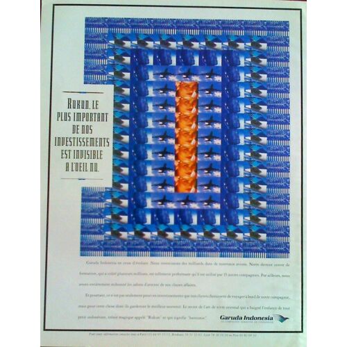 Publicité Ancienne (Décembre 1993) Pour La Compagnie Aerienne Indonésienne " Garuda Indonesia "
