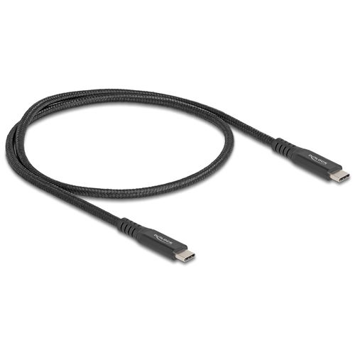 DeLOCK USB 20 Gbps Câble USB Type-C mâle vers mâle PD 3.0 100 W E-Marker 0,5 m métal noir