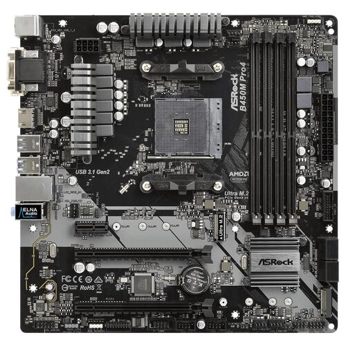 Asrock B450M Pro4 AMD B450 Emplacement AM4 micro ATX