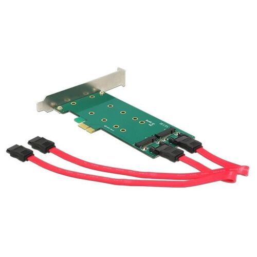 DeLOCK 2x 67-pin M.2 key B - 2x SATA 7-pin carte et adaptateur d'interfaces Interne
