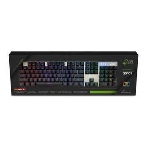 MediaRange MRGS101 clavier Gaming USB QWERTZ Allemand Noir, Argent