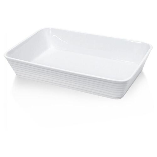 Küchenprofi Burgund Porcelaine Blanc Rectangulaire Plat De Service