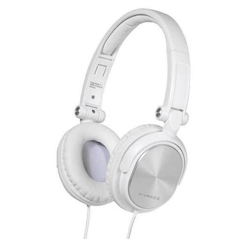 Vivanco DJ 30 Casques Avec fil Arceau Musique Métallique, Blanc