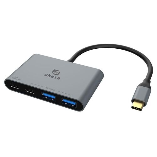 Akasa AK-CBCA31-18BK hub & concentrateur USB 3.2 Gen 1 (3.1 Gen 1) Type-C 10000 Mbit/s Aluminium