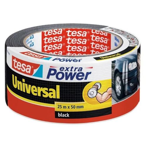 TESA extra Power Universal Adapté à une utilisation à l'intérieur Adapté à une utilisation extérieure 25 m Polyéthylène Noir