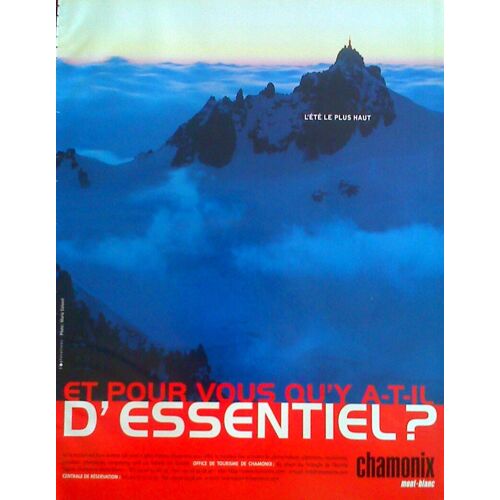 Publicité Ancienne (Avril 2002) Pour La Station De Ski " Chamonix Dans Le Mont Blanc "
