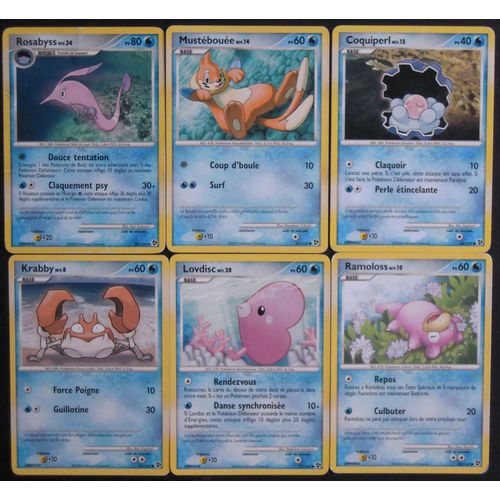 Duels Au Sommet - Lot De 6 Cartes Type Eau