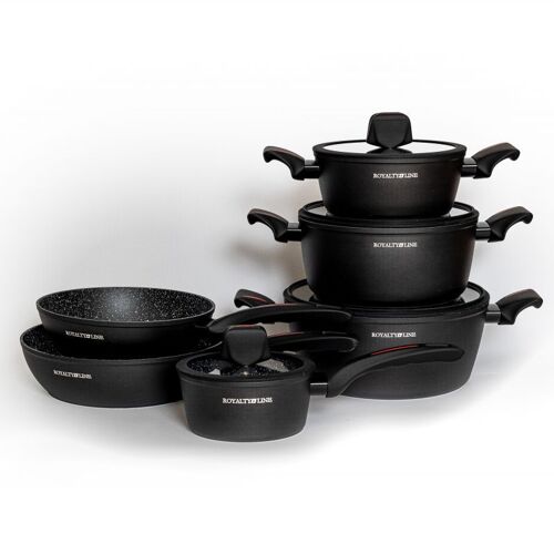 Batterie De Cuisine 10 Pièces Noir Roylaty Line Rlt01010-Blk