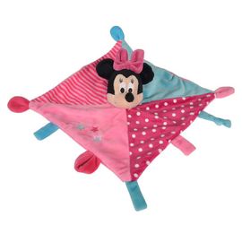 Doudou Minnie Simba Plat Rose Et Fuchsia Pois Blancs Etoiles Peluche Porte Tetine Sucette Jouet Schmusetuch Mouse Minnie Pink Comforter Baby Security Blanket Disney