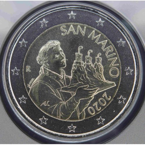 2 Euro Saint Marin 2020 - Face Nationale-Unc