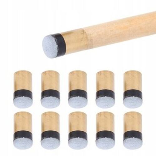 Goc/Pointe De Ferrula Billard Cuck + Tips 10 Pcs. Yd5494