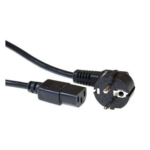 ACT 230V connection cable schuko male (angled) - C13 black 2.5 m Noir 2,5 m