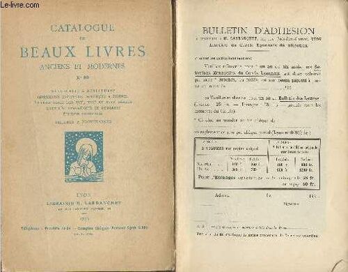 Lot De 4 Catalogues De La Librairie Lardancet- N°37,38,39 Et 40 - 1933-1936