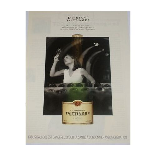 Publicité Papier Champagne Taittinger Reims