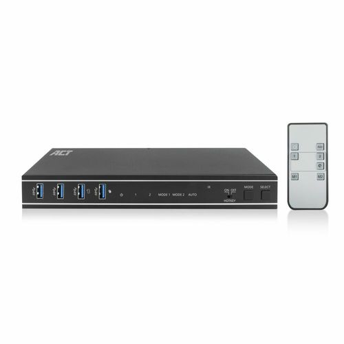 ACT Commutateur KVM 2 ports double HDMI 4K@60Hz, USB 3.2 Gen1 (USB 3.0)