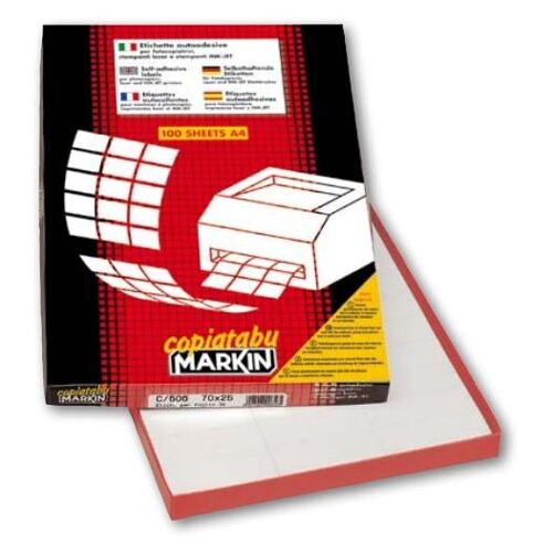 Markin C578 Étiquette Auto-Collante Rectangle Permanent Blanc 800 Pièce(S)