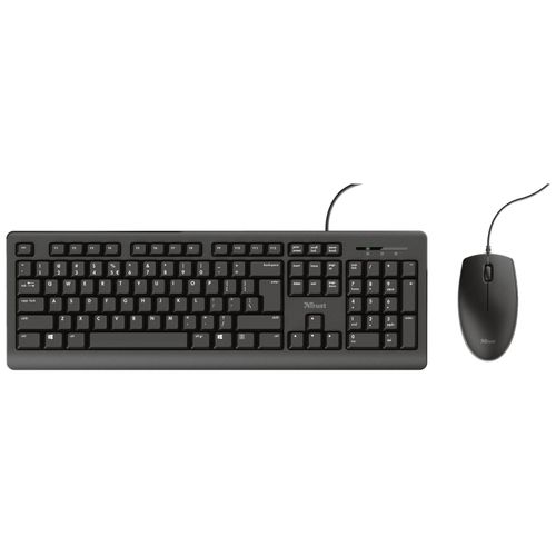 Trust Primo clavier Souris incluse Universel USB QWERTY Espagnole Noir