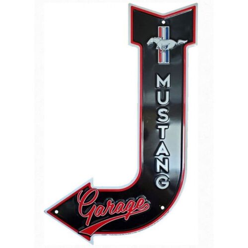 Plaque Fleche Coudé Mustang Ford 46x29cm Tole Deco Garage Import Usa