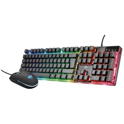 Trust GXT 838 Azor clavier Souris incluse Gaming USB Allemand Noir