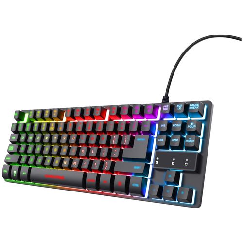 Trust GXT 833 Thado clavier Gaming USB Néerlandais Noir, Argent