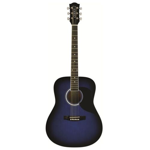 Eko Music Ranger 6 Eq Guitare Acoustique Dreadnought 6 Cordes Noir, Bleu