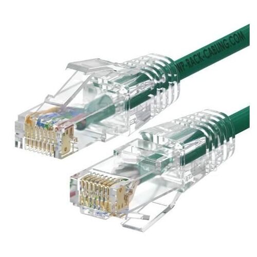 WP WPC-PAT-6AU030G-S câble de réseau Vert, Transparent 3 m Cat6a U/UTP (UTP)